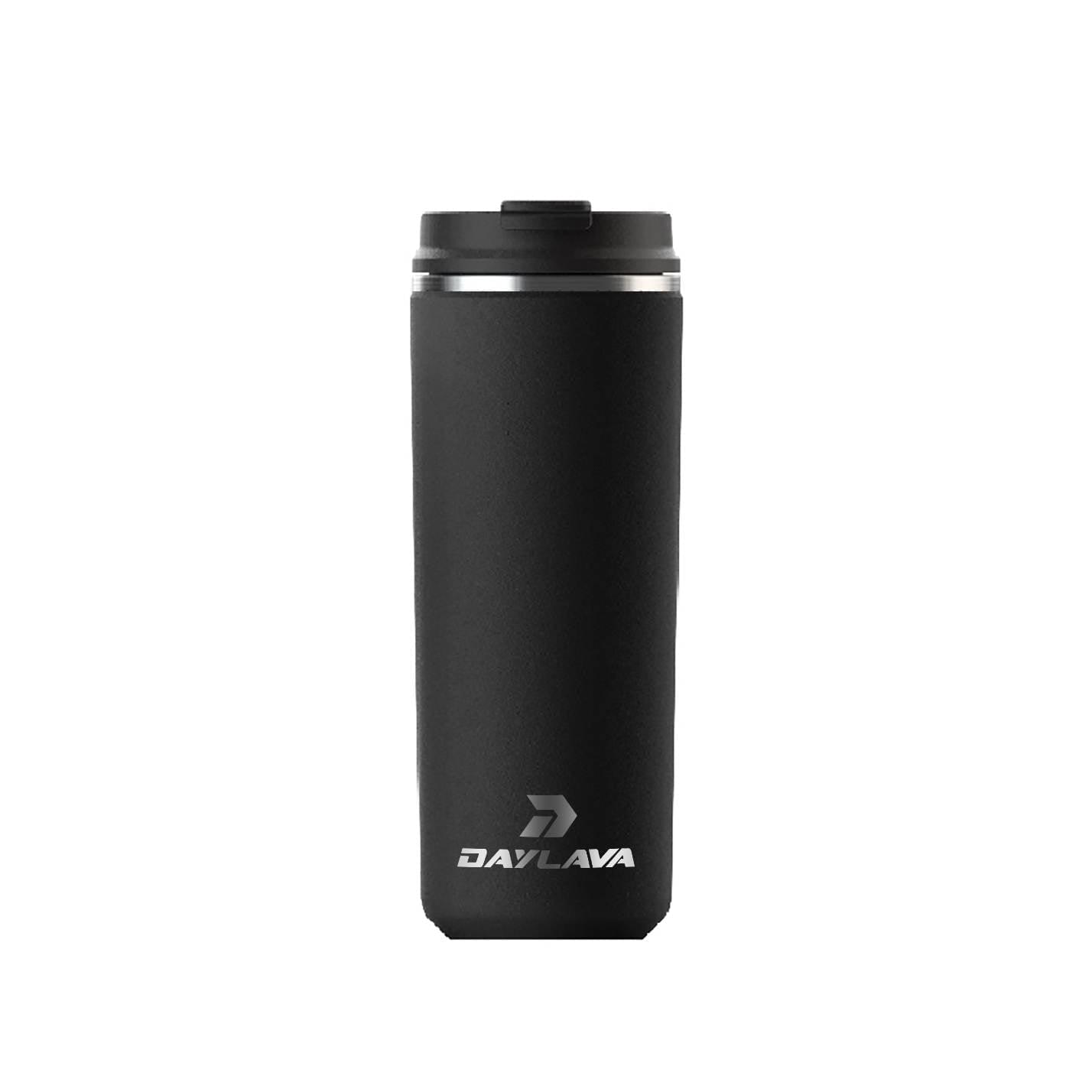 16oz Coffee Tumbler- Black - DayLava - Hydration on the GO! - The Perfect Drinkware Solution.