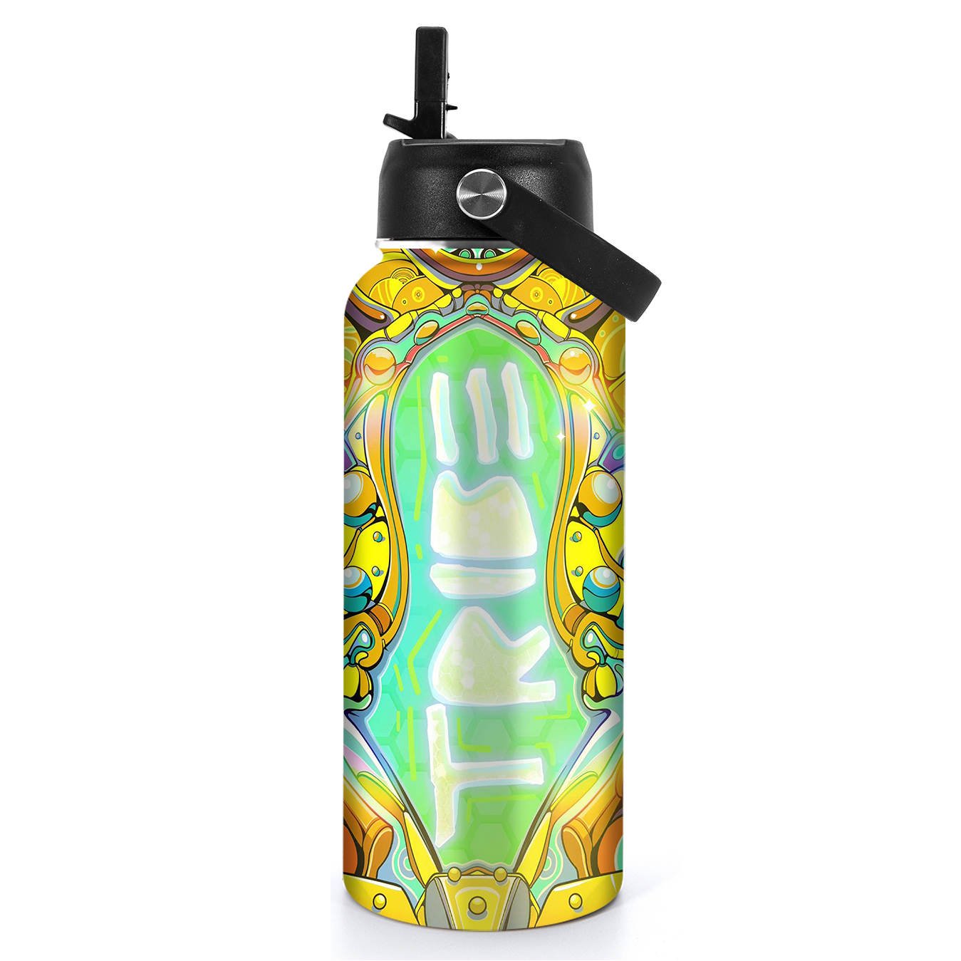 Tribe Odyssey Brew Bottle | 32oz | 24K Gold Tribe Designs - DayLava - Hydration on the GO!.
